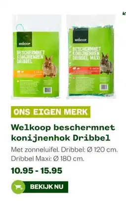 Welkoop Welkoop beschermnet konijnenhok Dribbel aanbieding