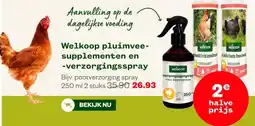 Welkoop Welkoop pluimvee- supplementen en -verzorgingsspray aanbieding