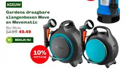 Welkoop Gardena draagbare slangenboxen Move en Movematic aanbieding