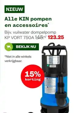 Welkoop Alle KIN pompen en accessoires* aanbieding