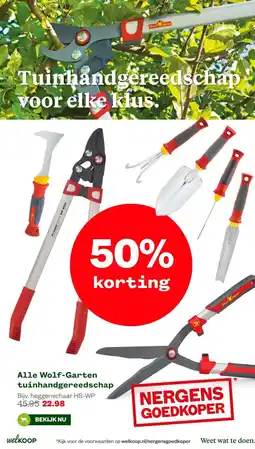Welkoop Alle Wolf-Garten tuinhandgereedschap aanbieding