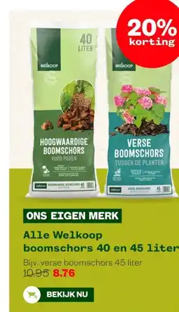 Welkoop Alle Welkoop boomschors 40 en 45 liter aanbieding
