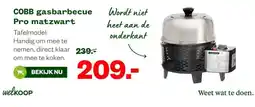 Welkoop COBB gasbarbecue Pro matzwart aanbieding