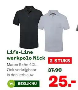 Welkoop Life-Line werkpolo Nick aanbieding