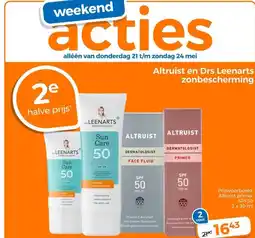 Trekpleister Altruist en Drs Leenarts zonbescherming aanbieding