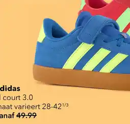 Scapino Adidas VL Court 3.0 meisjes sneakers blauw groen aanbieding
