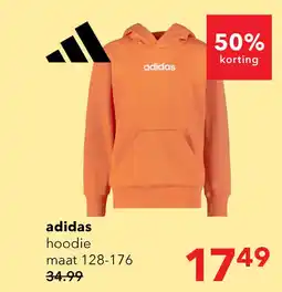 Scapino Adidas J LIN FL kinder hoodie oranje aanbieding