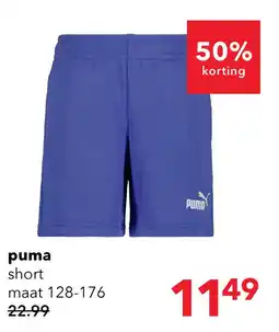 Scapino Puma ESS 2 Color No. 1 Logo kinder short blauw aanbieding