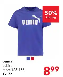 Scapino Puma Ess 2 Color No. 1 Logo kinder sport T-shirt blauw aanbieding