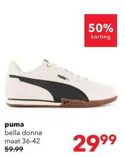 Scapino Puma Bella Donna suede dames sneakers wit zwart aanbieding