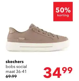 Scapino Skechers Slip-ins: BOBS Social dames sneakers oudroze aanbieding