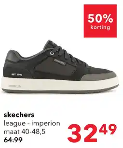 Scapino Skechers League - Imperion heren sneakers zwart grijs aanbieding