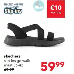 Scapino Skechers Slip-ins: GO WALK Flex dames sandalen zwart aanbieding