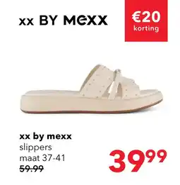 Scapino XX by Mexx dames slippers met studs beige aanbieding