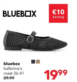 Scapino Blue Box dames ballerina's zwart aanbieding
