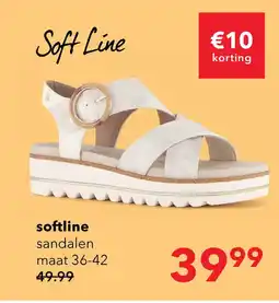 Scapino Softline dames sandalen met H leest beige aanbieding