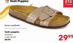 Scapino Hush Puppies dames bio slippers met panterprint beige aanbieding