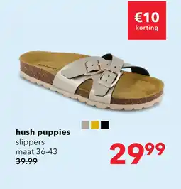Scapino Hush Puppies dames bio slippers taupe aanbieding