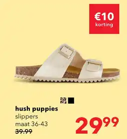 Scapino Hush Puppies dames bio slippers champagne goud aanbieding