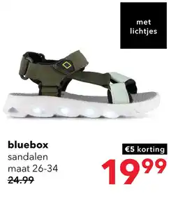 Scapino Blue Box sandalen jongens groen met lampjes aanbieding