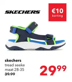 Scapino Skechers Tread Seeker jongens sandalen blauw groen aanbieding
