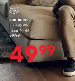 Scapino Van Beers suede heren instappers zwart aanbieding