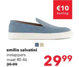 Scapino Emilio Salvatini heren instappers blauw aanbieding