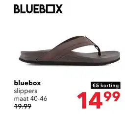 Scapino Blue Box heren teenslippers donkerbruin aanbieding