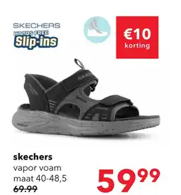 Scapino Skechers Slip-ins: Vapor Foam heren sandalen zwart grijs aanbieding