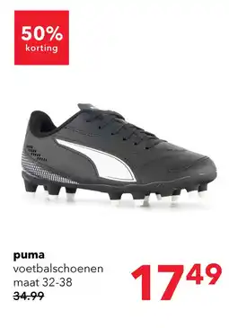 Scapino Puma Vitoria II MG kinder voetbalschoenen zwart wit aanbieding