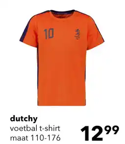 Scapino Dutchy kinder voetbal T-shirt oranje blauw aanbieding