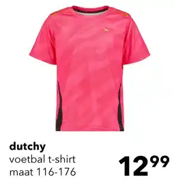 Scapino Dutchy Dry kinder voetbal T-shirt roze aanbieding