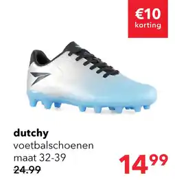 Scapino Dutchy FG kinder voetbalschoenen zilver blauw aanbieding