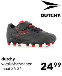 Scapino Dutchy FG kinder voetbalschoenen zwart rood aanbieding