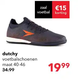 Scapino Dutchy IC heren voetbalschoenen blauw oranje aanbieding