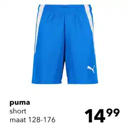 Scapino Puma TeamLIGA kinder voetbalshort blauw aanbieding