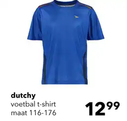 Scapino Dutchy Dry kinder voetbal T-shirt blauw aanbieding