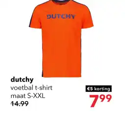 Scapino Dutchy heren voetbal T-shirt oranje blauw aanbieding