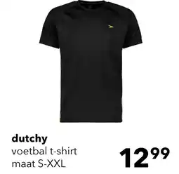 Scapino Dutchy heren voetbal T-shirt zwart aanbieding
