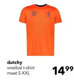 Scapino Dutchy heren voetbal T-shirt nummer 10 oranje aanbieding