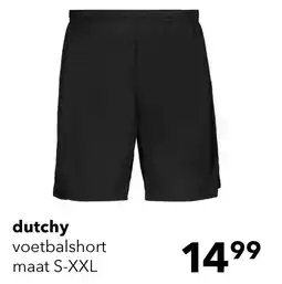 Scapino Dutchy heren voetbalshort zwart aanbieding