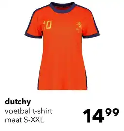 Scapino Dutchy dames voetbal T-shirt oranje aanbieding
