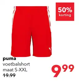 Scapino Puma Teamliga heren shorts rood aanbieding
