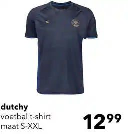 Scapino Dutchy Dry heren voetbal T-shirt blauw aanbieding