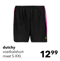 Scapino Dutchy dames voetbalshort zwart roze aanbieding