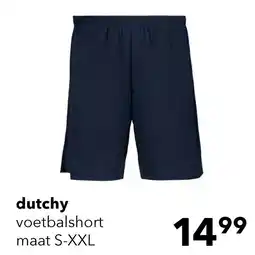 Scapino Dutchy heren voetbalshort blauw aanbieding