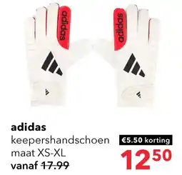 Scapino Adidas Copa Club kinder keepershandschoenen wit rood aanbieding