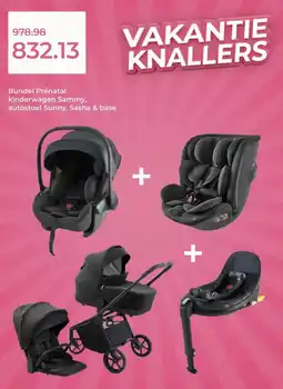 Prenatal Bundel Prénatal kinderwagen Sammy, autostoel Sunny, Sasha & base aanbieding