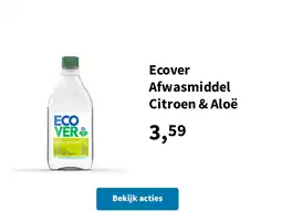Plein.nl Ecover Afwasmiddel Citroen & Aloë aanbieding