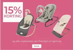 Prenatal op alle wipstoelen van Prénatal en Igenuity aanbieding